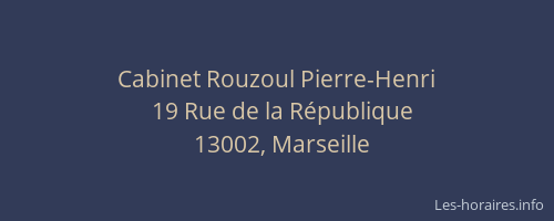 Cabinet Rouzoul Pierre-Henri