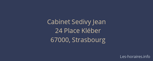 Cabinet Sedivy Jean