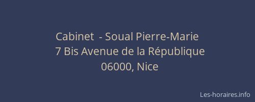 Cabinet  - Soual Pierre-Marie