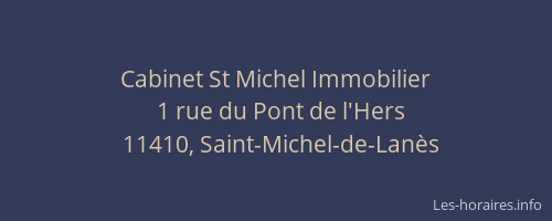 Cabinet St Michel Immobilier