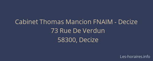Cabinet Thomas Mancion FNAIM - Decize