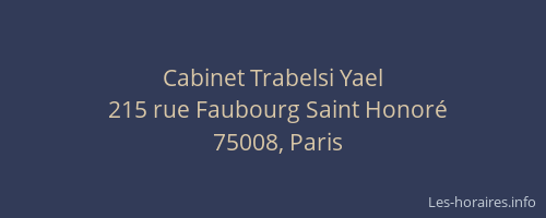 Cabinet Trabelsi Yael