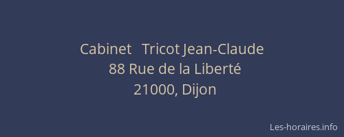 Cabinet   Tricot Jean-Claude