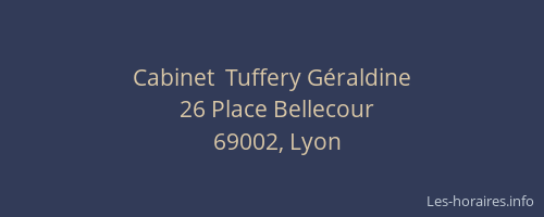 Cabinet  Tuffery Géraldine