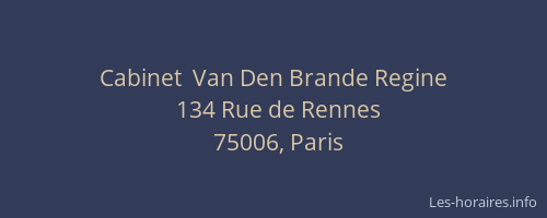 Cabinet  Van Den Brande Regine