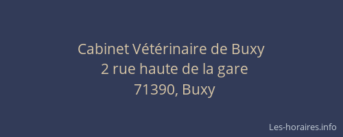 Cabinet V&eacute;t&eacute;rinaire de Buxy