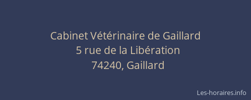 Cabinet Vétérinaire de Gaillard
