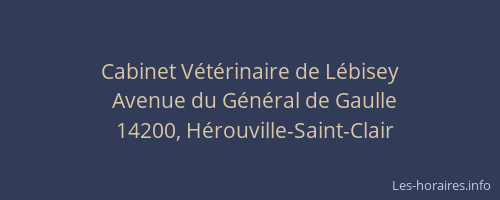 Cabinet V&eacute;t&eacute;rinaire de L&eacute;bisey