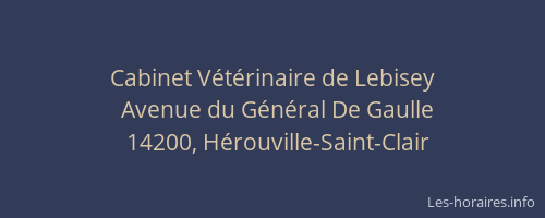 Cabinet V&eacute;t&eacute;rinaire de Lebisey