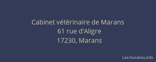Cabinet vétérinaire de Marans