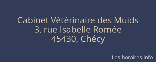 Cabinet V&eacute;t&eacute;rinaire des Muids