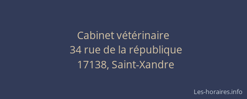 Cabinet v&eacute;t&eacute;rinaire