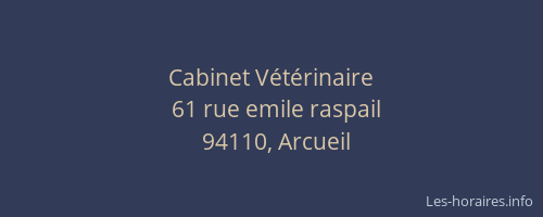 Cabinet V&eacute;t&eacute;rinaire