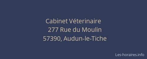 Cabinet V&eacute;terinaire