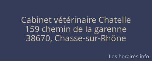 Cabinet vétérinaire Chatelle