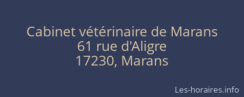 Cabinet vétérinaire de Marans