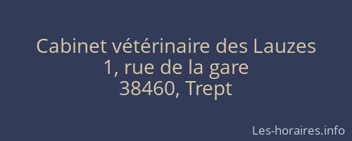 Cabinet vétérinaire des Lauzes