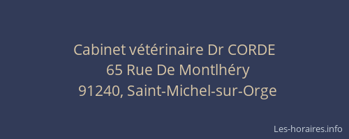 Cabinet vétérinaire Dr CORDE