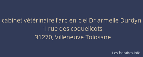 cabinet vétérinaire l'arc-en-ciel Dr armelle Durdyn