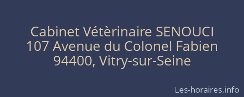 Cabinet Vétèrinaire SENOUCI