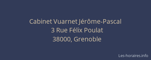 Cabinet Vuarnet Jérôme-Pascal