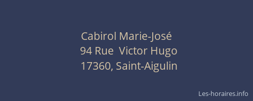 Cabirol Marie-Jos&eacute;
