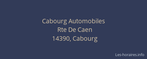 Cabourg Automobiles