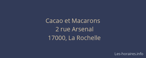 Cacao et Macarons