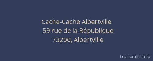 Cache-Cache Albertville