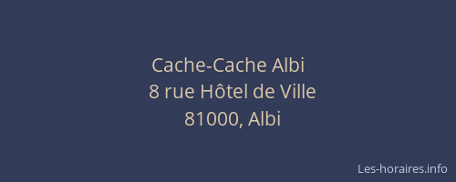 Cache-Cache Albi