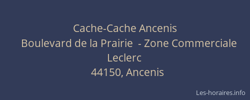 Cache-Cache Ancenis