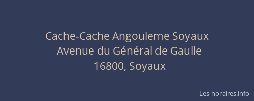Cache-Cache Angouleme Soyaux