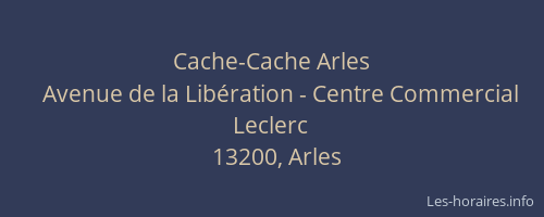 Cache-Cache Arles