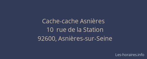 Cache-cache Asnières