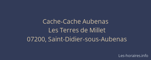 Cache-Cache Aubenas