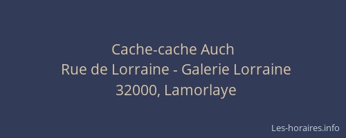 Cache-cache Auch