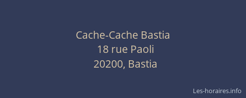 Cache-Cache Bastia