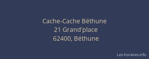 Cache-Cache Béthune