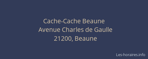 Cache-Cache Beaune