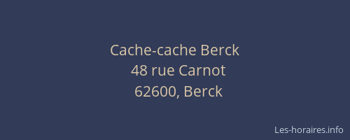Cache-cache Berck