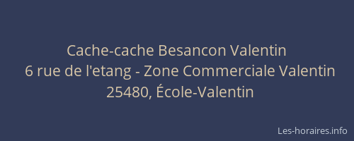 Cache-cache Besancon Valentin