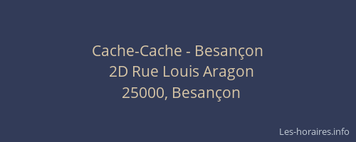 Cache-Cache - Besançon