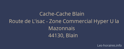 Cache-Cache Blain