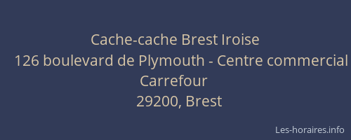 Cache-cache Brest Iroise