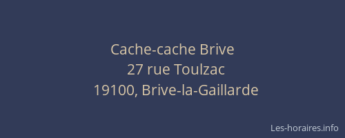 Cache-cache Brive