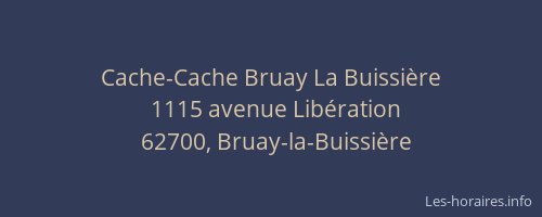 Cache-Cache Bruay La Buissière