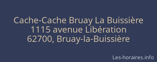 Cache-Cache Bruay La Buissière