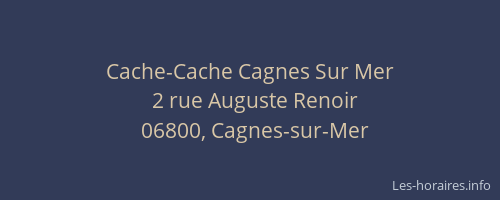 Cache-Cache Cagnes Sur Mer