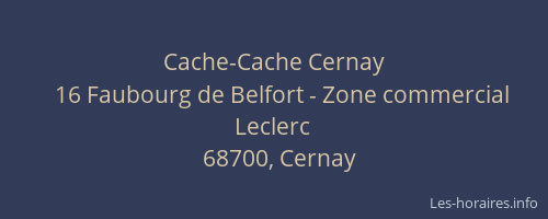 Cache-Cache Cernay