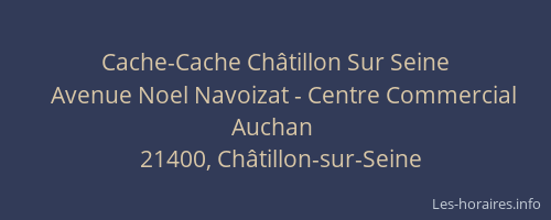Cache-Cache Châtillon Sur Seine